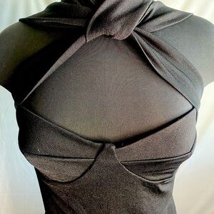 Boohoo Night Black Strappy Sexy Midi Dress Size 10